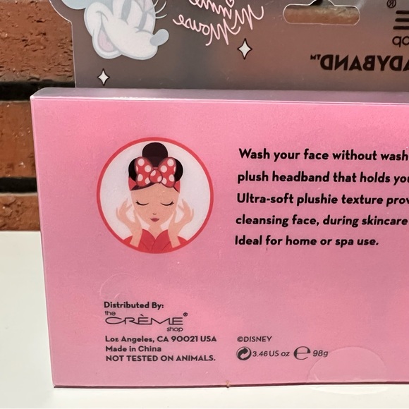 THE CREME SHOP Disney Minnie Mouse 3D Teddy Plush Spa Headband Polka Dot Red Bow - Picture 3 of 6